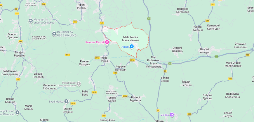 Gradjevinsko zemljište Mala Ivanča,Sopot