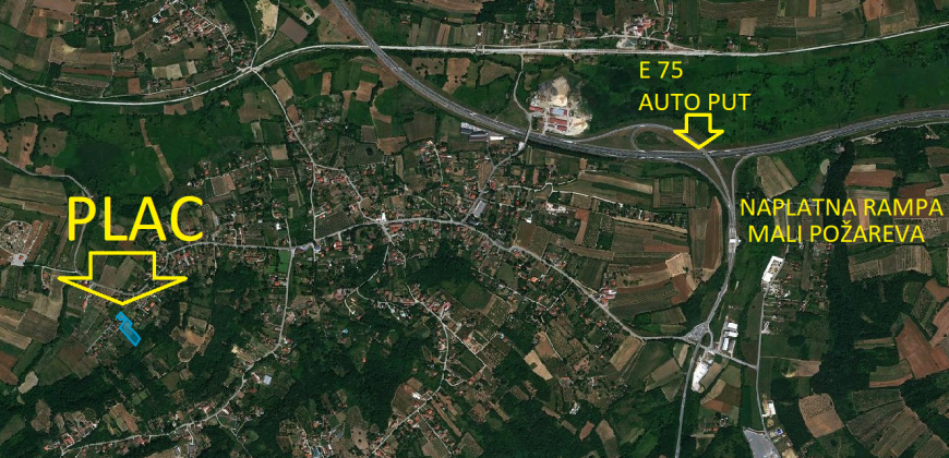 Gradjevinsko zemljište Mali Požarevac 35 Ari