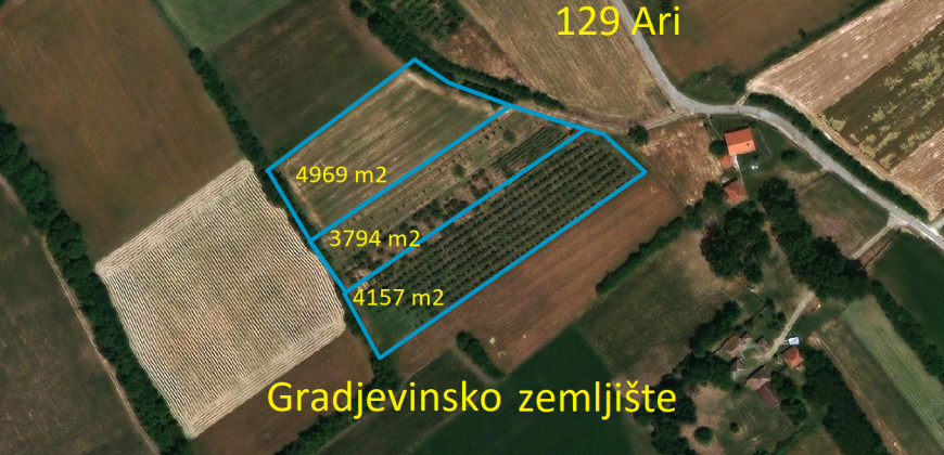 Gradjevinsko zemljište Koraćica Voćnjak 129 Ari